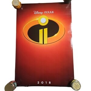 The Incredibles 2 Promo Movie‎ Poster 27x40 Craig T. Nelson Holly Hunter D/S
